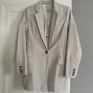 Tan stripe blazer